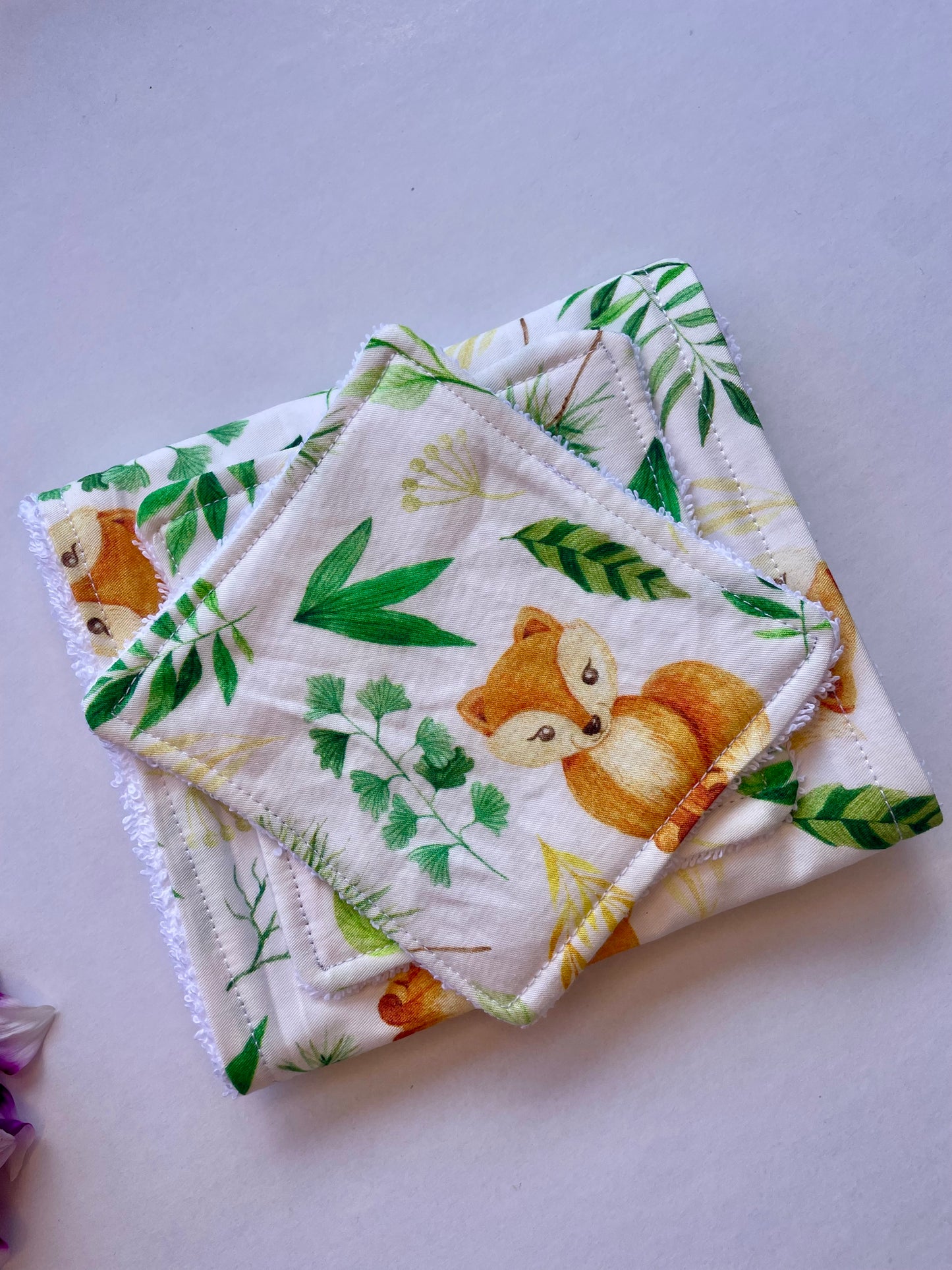 Foxy Gift Set- Burp Cloth & Face Washers