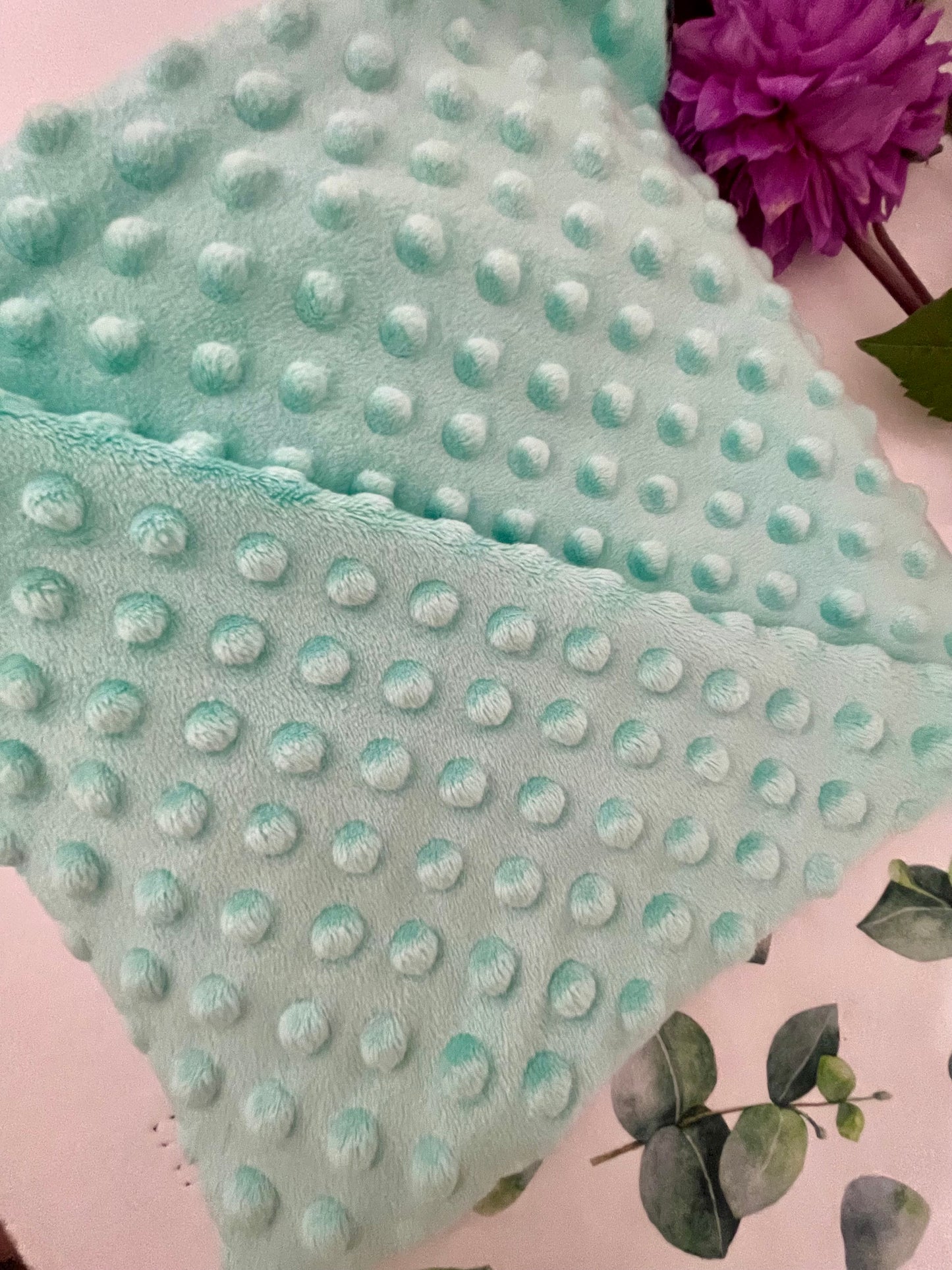 Baby Cot Blanket- Mint & Eucalyptus