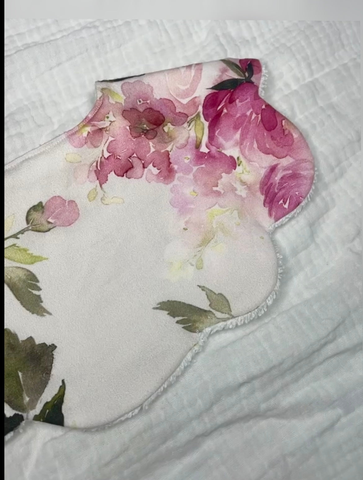 Scalloped Bibs- Japanese Watercolour Florals