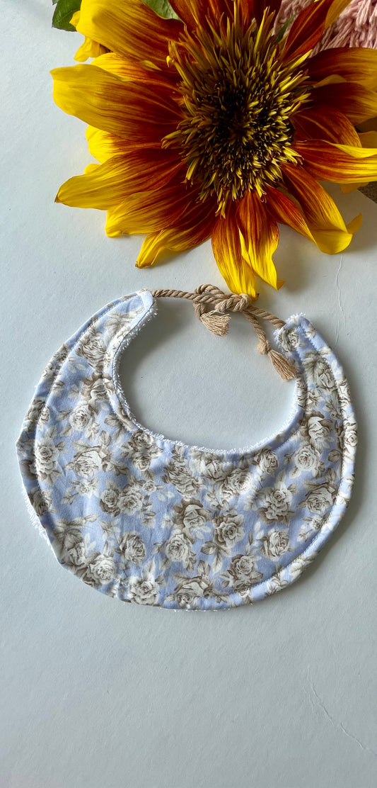 Circle Baby Bib- Vintage Blue