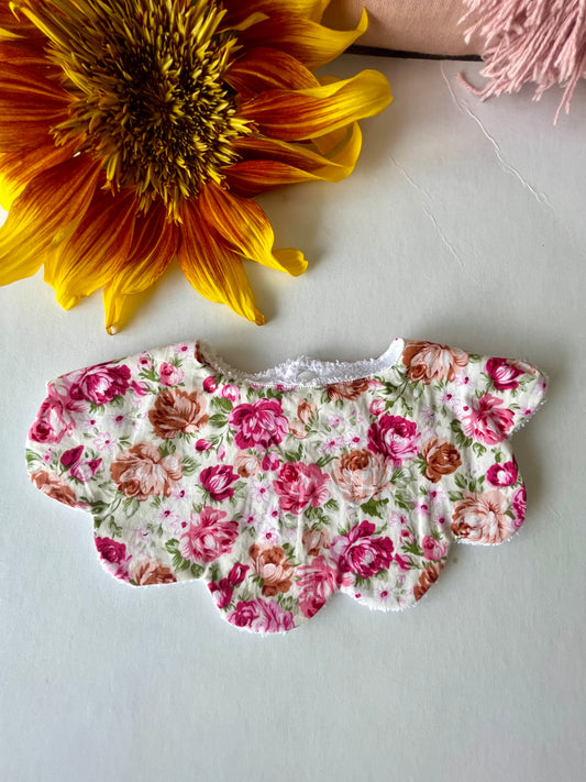 Scalloped Bibs- Pink Florals