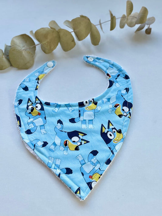 Bandana Bibs- Blue Bluey