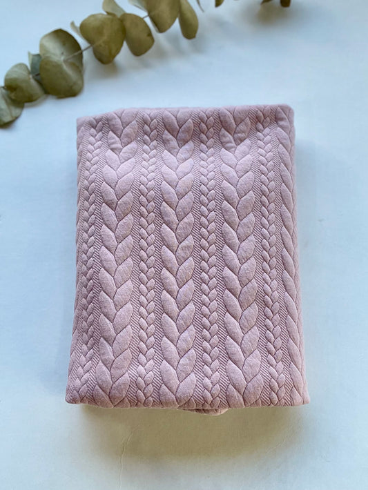 Baby Lilac Cable Knit Blanket- cot size