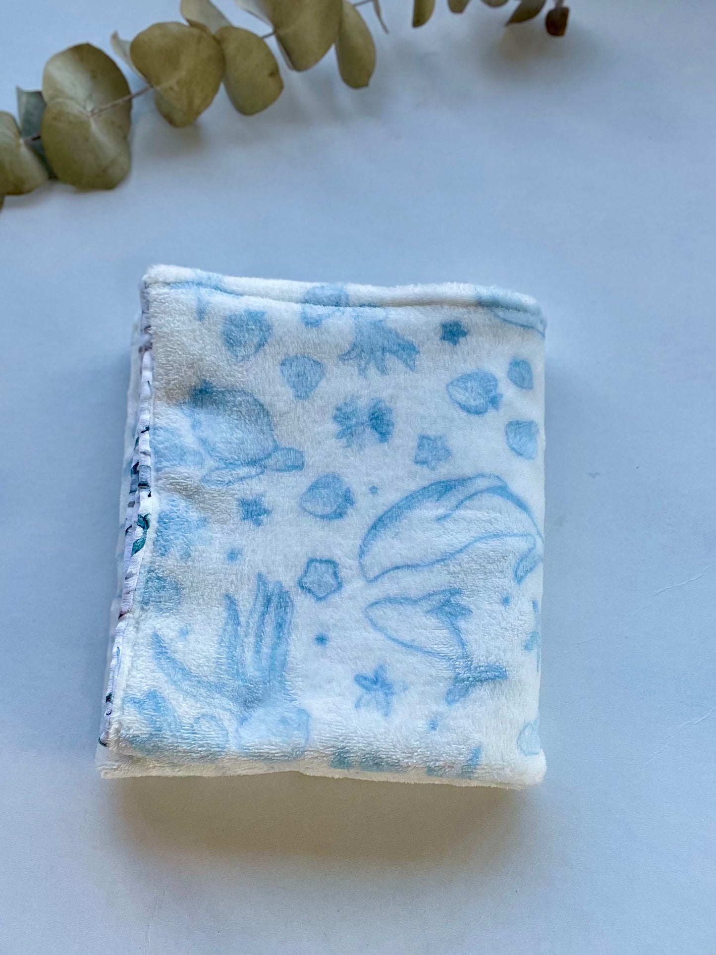 Baby Lap Blanket- Ocean Muslin & Mink